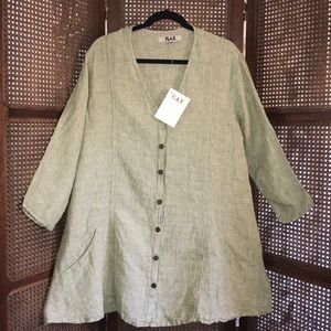 New Flax Button Down 2-Piece Set